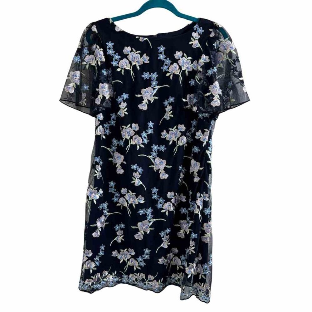 Jessica Howard Navy Floral Dress, Sz 14 Petite
